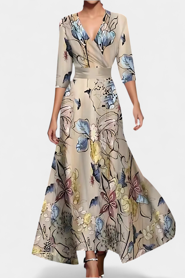 Lauren Floral Wrap Maxi Dress