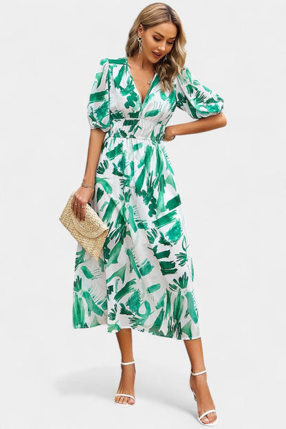 Georgina Floral V-Neck Midi Dress