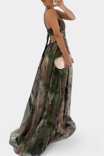 "Ingrid Floral V-Neck Maxi Dress" can be rewritten as "Ingrid Floral V-Neck Maxi Dress".