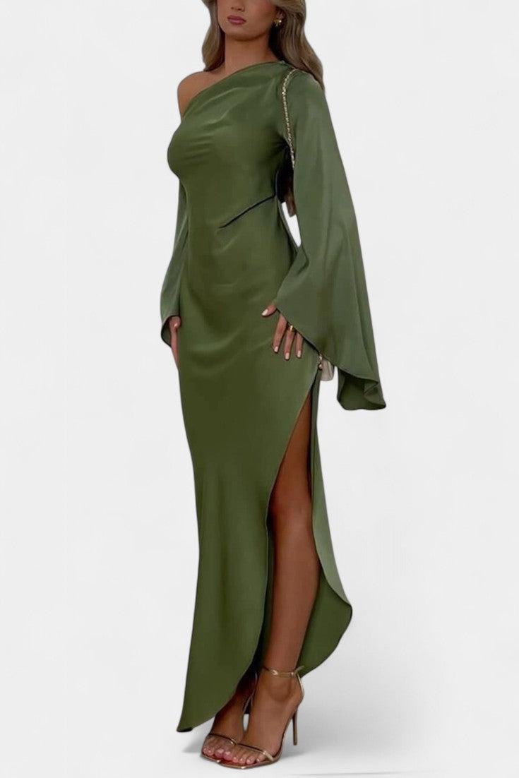 Keisha Asymmetrical One Shoulder Maxi Dress