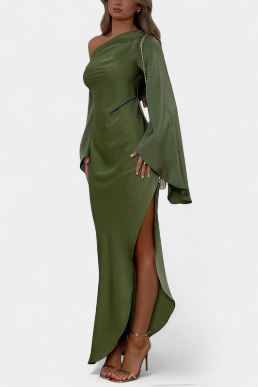 Keisha Asymmetrical One Shoulder Maxi Dress