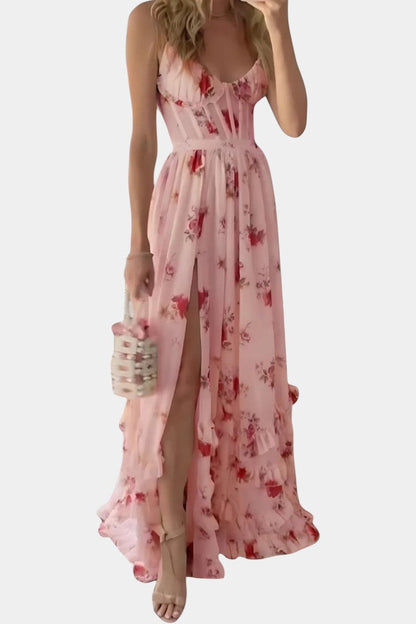 Luna Floral Maxi Dress with Corset