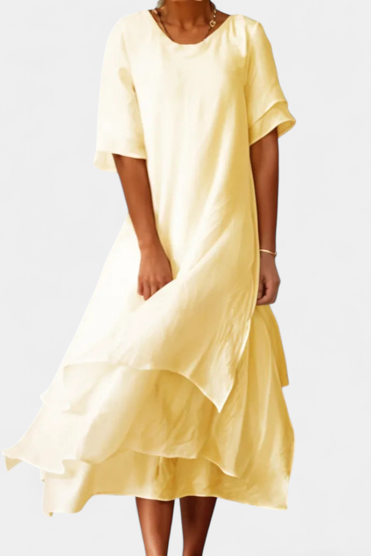 Eloise Elegant Cotton Layered Dress