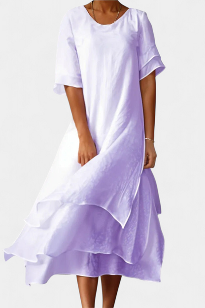 Eloise Elegant Cotton Layered Dress
