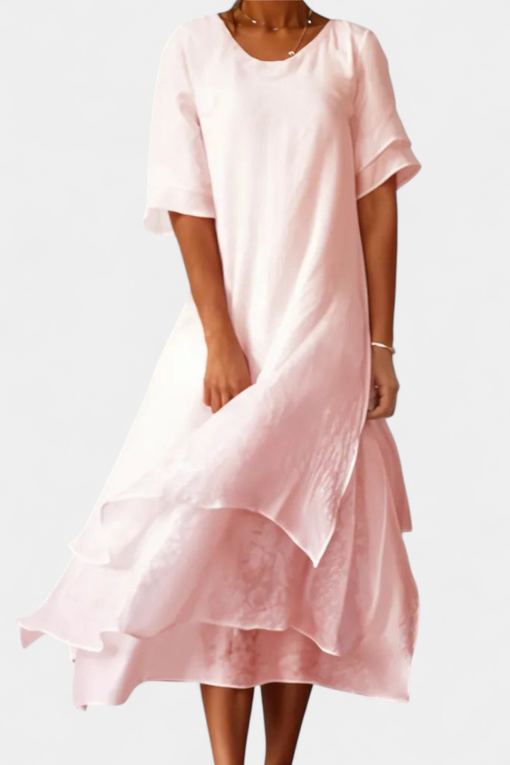 Eloise Elegant Cotton Layered Dress