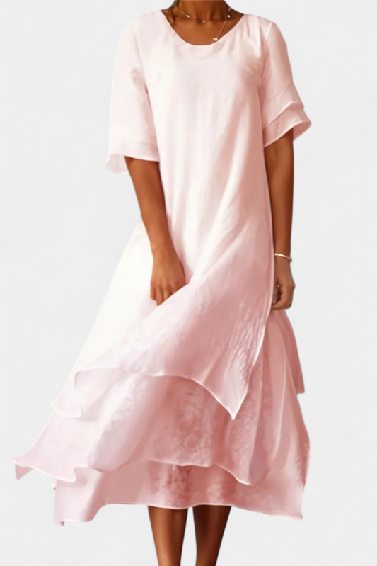 Eloise Elegant Cotton Layered Dress