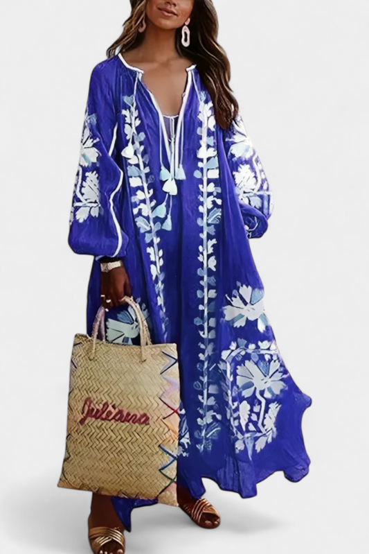 Alessia Long Sleeve Floral Bohemian Dress