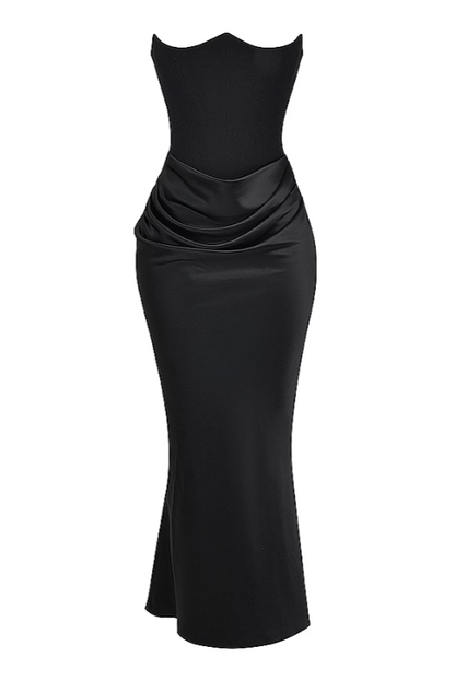 Emily Strapless Draped Maxi Dress