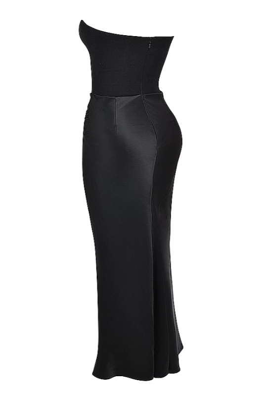 Emily Strapless Draped Maxi Dress