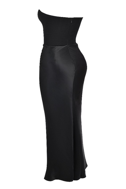 Emily Strapless Draped Maxi Dress