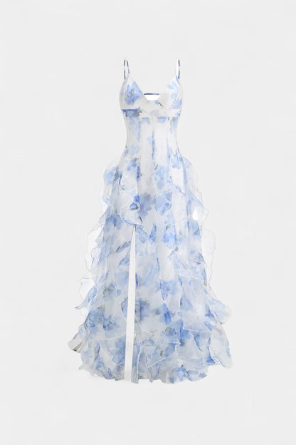 Bonnie Maxi Dress with Ruffles and Floral Print
