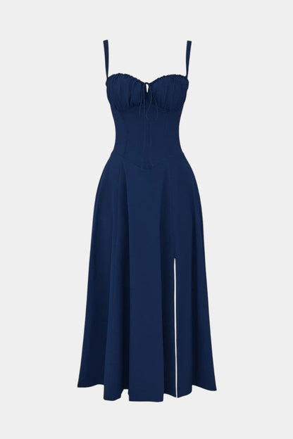 Flora A-Line Midi Dress with Corset