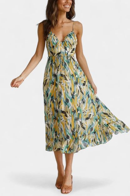 Fiona Midi Dress with Vibrant Print