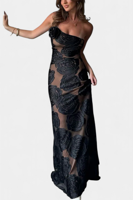Vlada Floral Print Velvet Dress