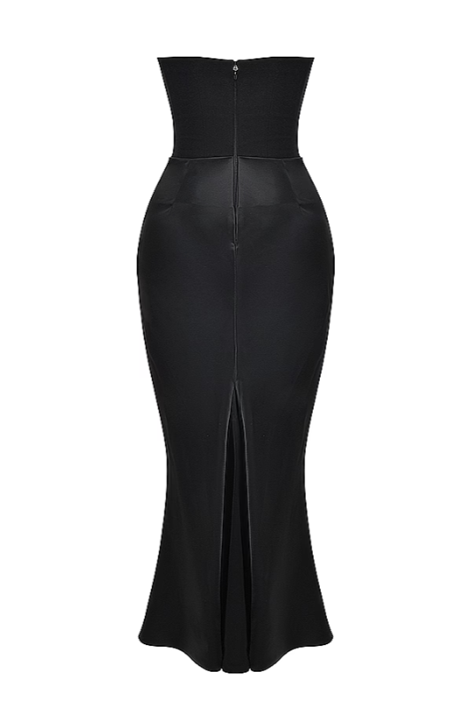 Emily Strapless Draped Maxi Dress