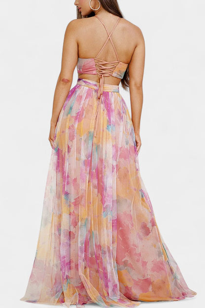 "Ingrid Floral V-Neck Maxi Dress" can be rewritten as "Ingrid Floral V-Neck Maxi Dress".