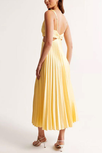 Allanah™ | Pleated Maxi Dress with Slit