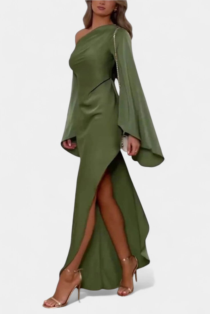 Keisha Asymmetrical One Shoulder Maxi Dress