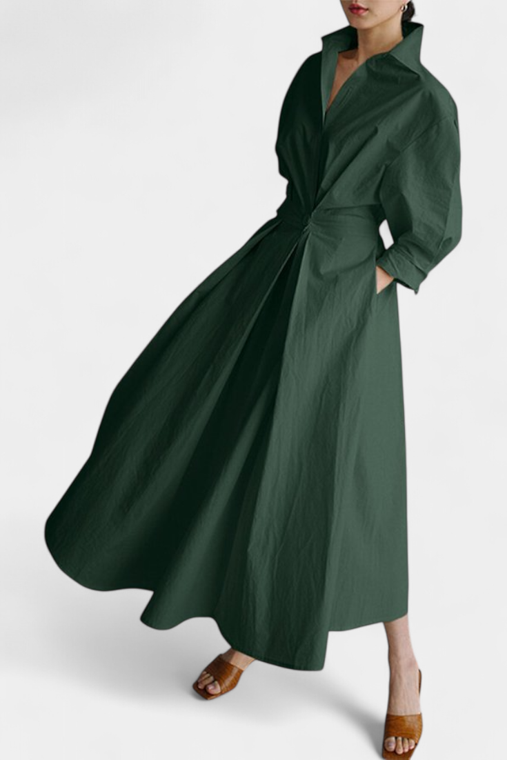 Miriam Retro Long Sleeve Maxi Dress
