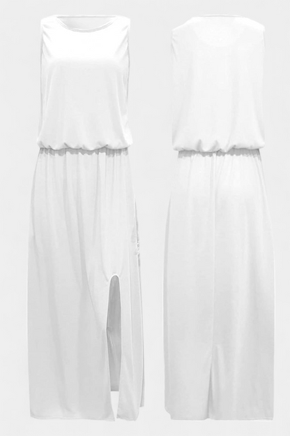 Dianne Sleeveless Side Slit Loose Fit Dress