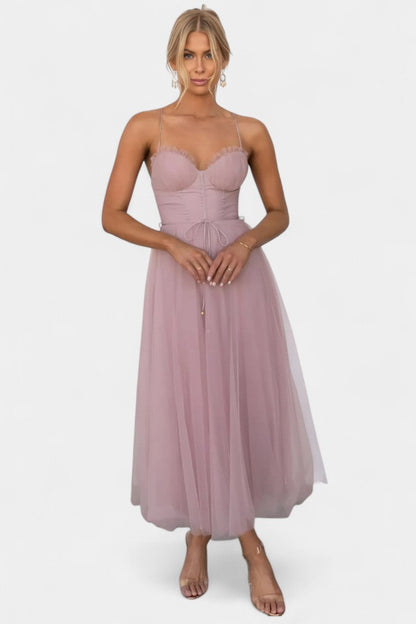 Eileen Midi Dress in Tulle
