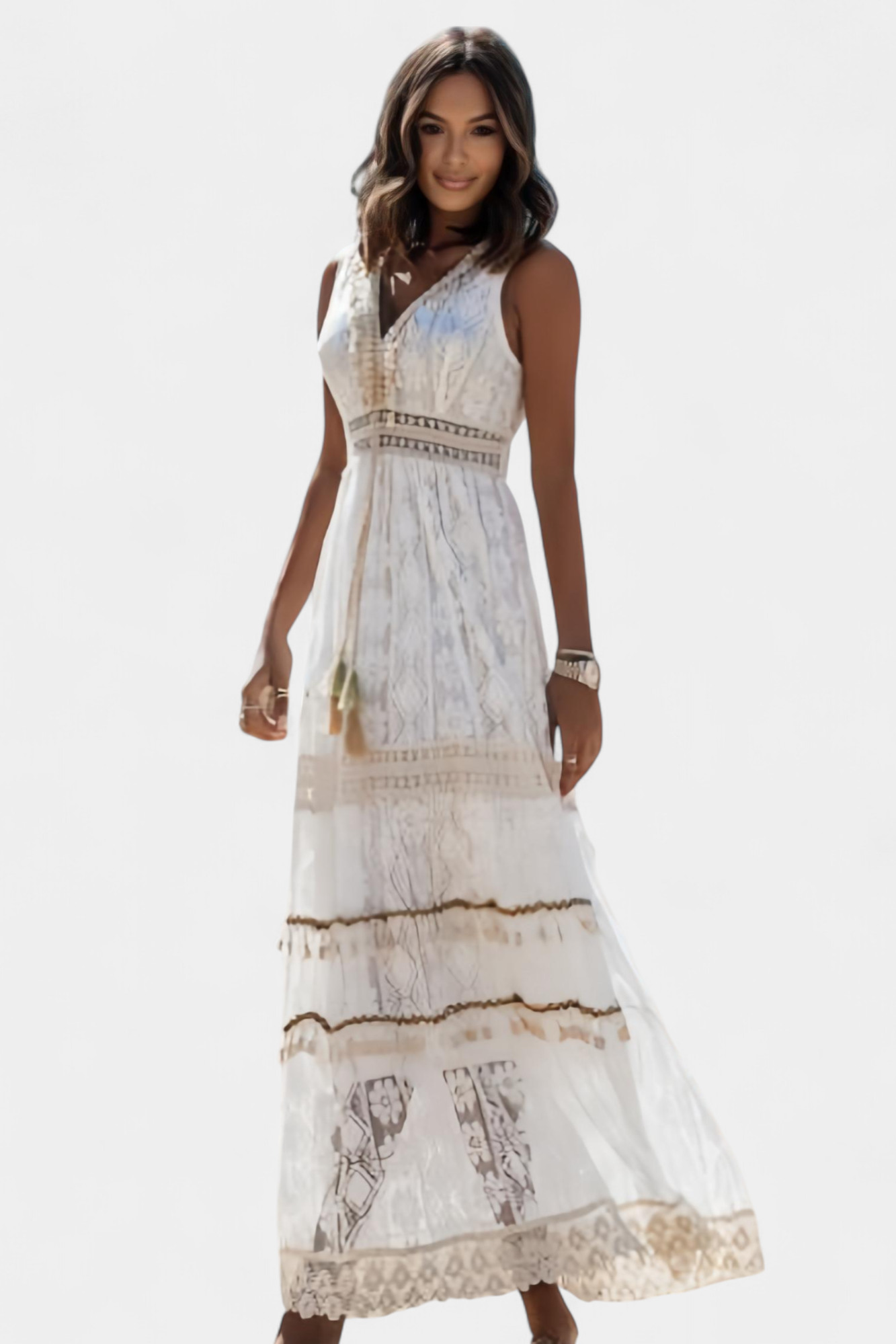 Jonna Lace Boho Maxi Dress