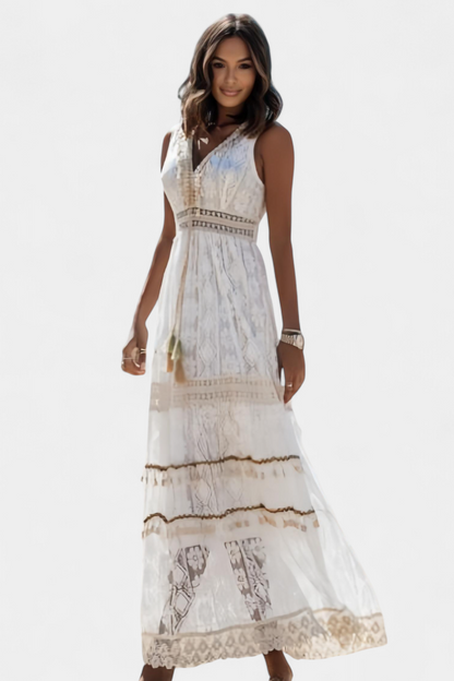 Jonna Lace Boho Maxi Dress