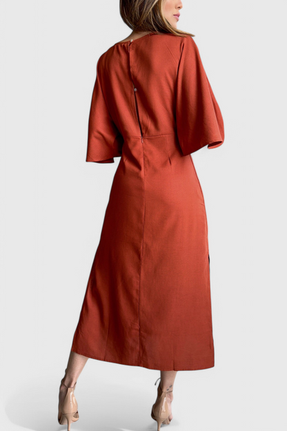 Elsa Relaxed Dress with V-Neckline and Adjustable Straps