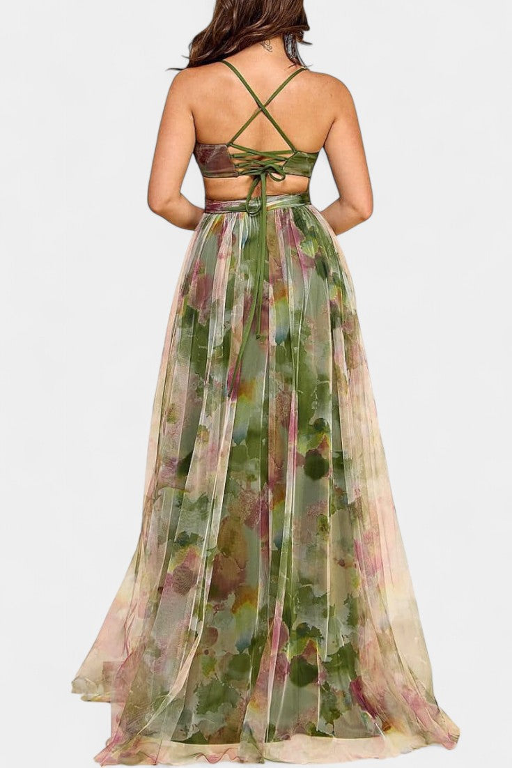 "Ingrid Floral V-Neck Maxi Dress" can be rewritten as "Ingrid Floral V-Neck Maxi Dress".