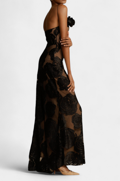 Vlada Floral Print Velvet Dress