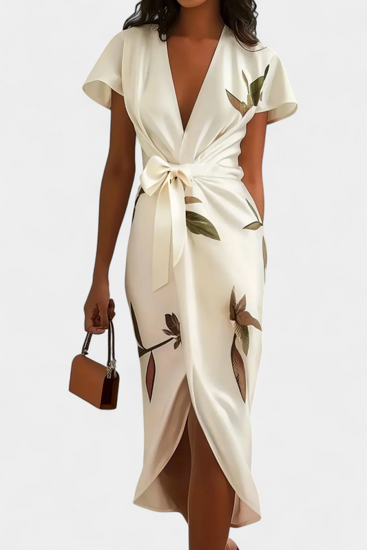 Dhalia Leaf Design Dress