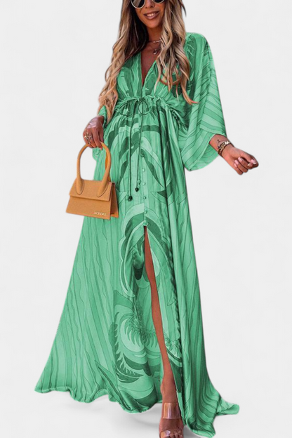 Joelle Soft Rainbow Batwing Sleeve Dress