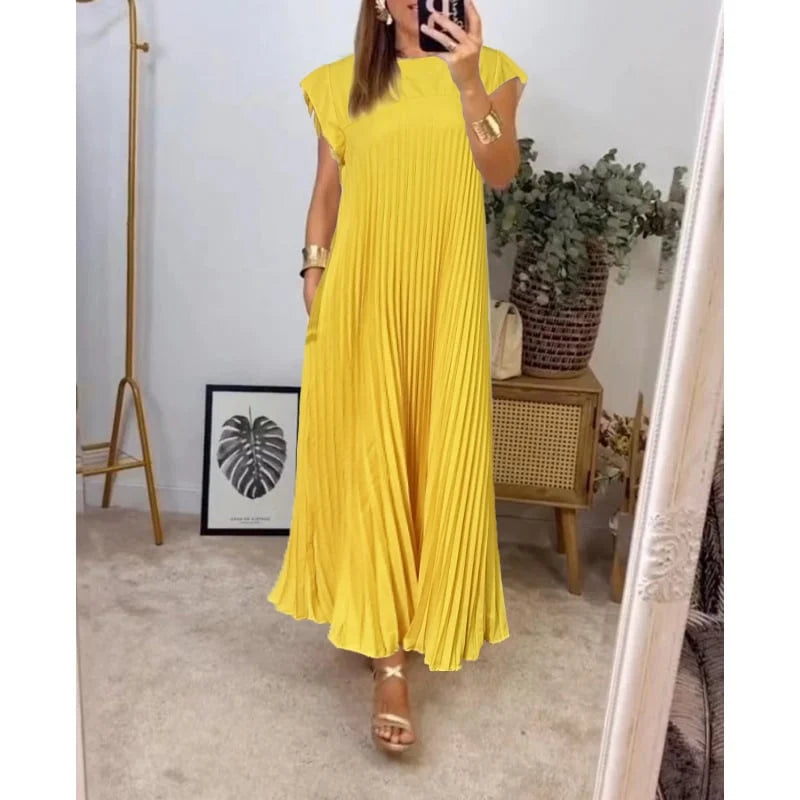 Mathilde™ | Pleated Maxi Dress