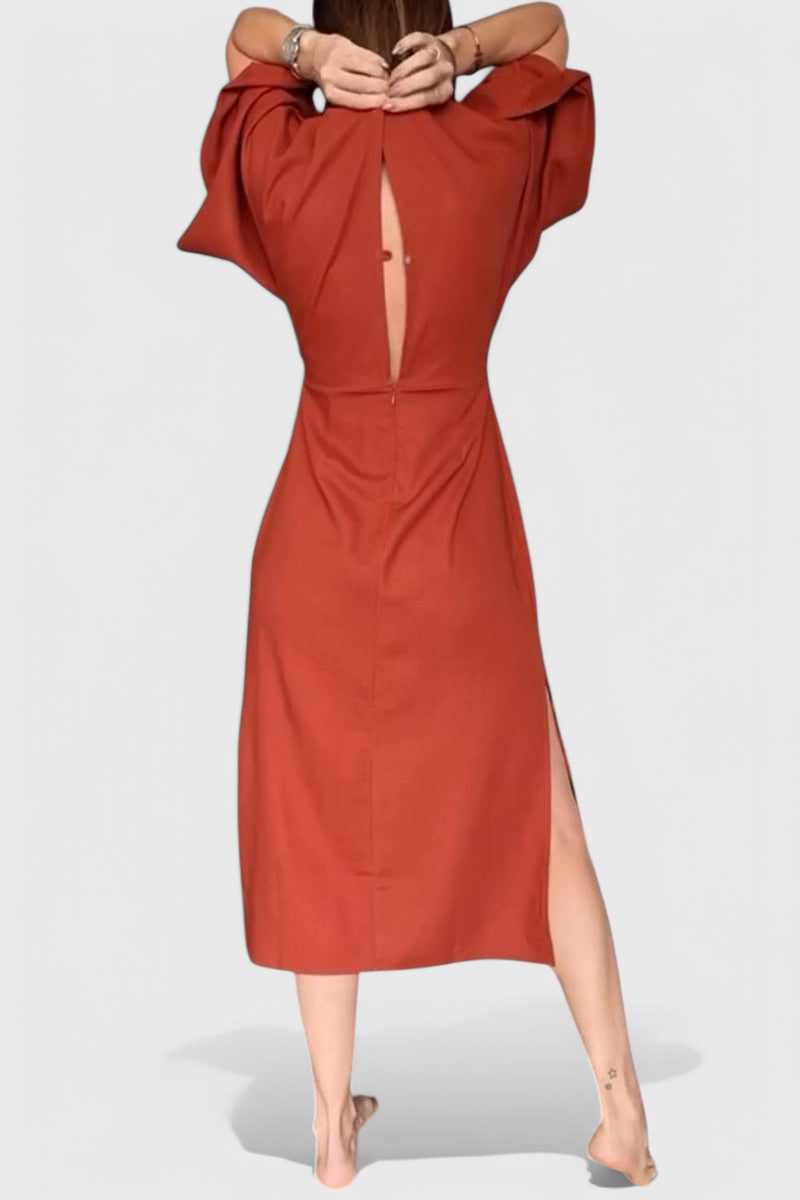 Elsa Relaxed Dress with V-Neckline and Adjustable Straps
