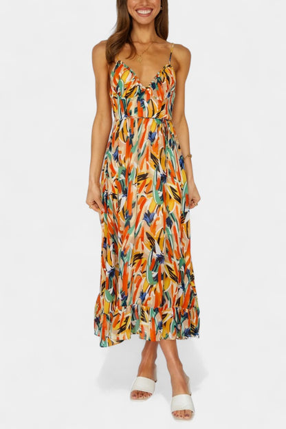 Fiona Midi Dress with Vibrant Print