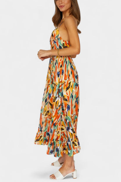 Fiona Midi Dress with Vibrant Print