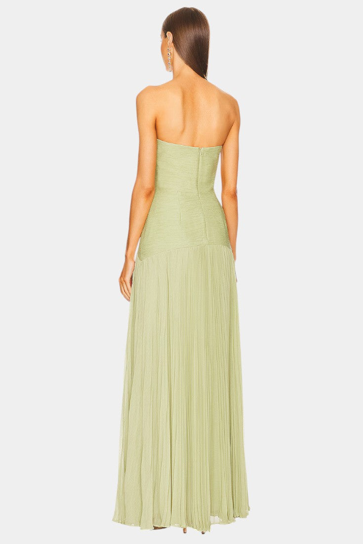 Deia Mesh Maxi Dress with Bell Sleeves