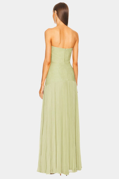 Deia Mesh Maxi Dress with Bell Sleeves