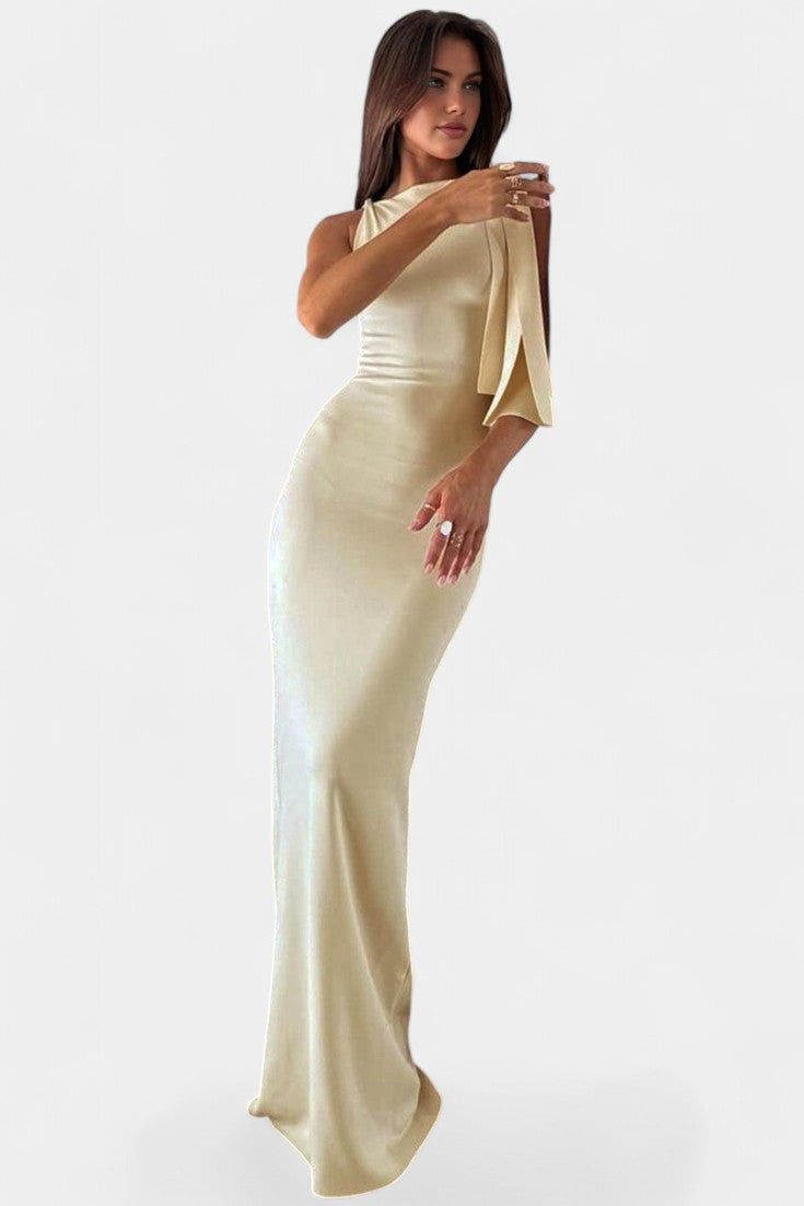 Hope Draped One Shoulder Maxi Dress
