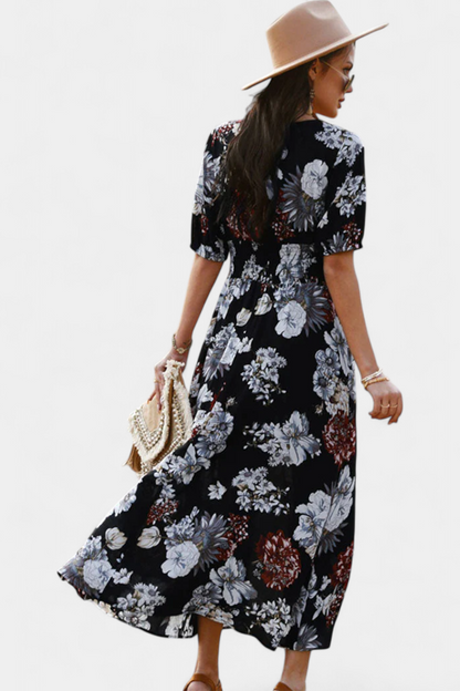 Bonnie Floral Print Slim Fit Summer Dress
