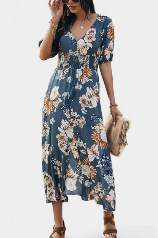 Bonnie Floral Print Slim Fit Summer Dress