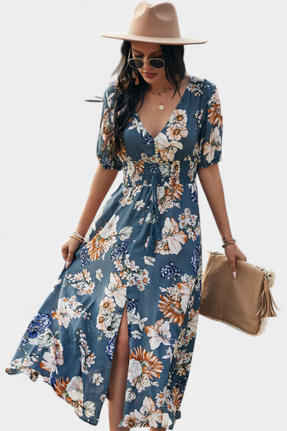 Bonnie Floral Print Slim Fit Summer Dress