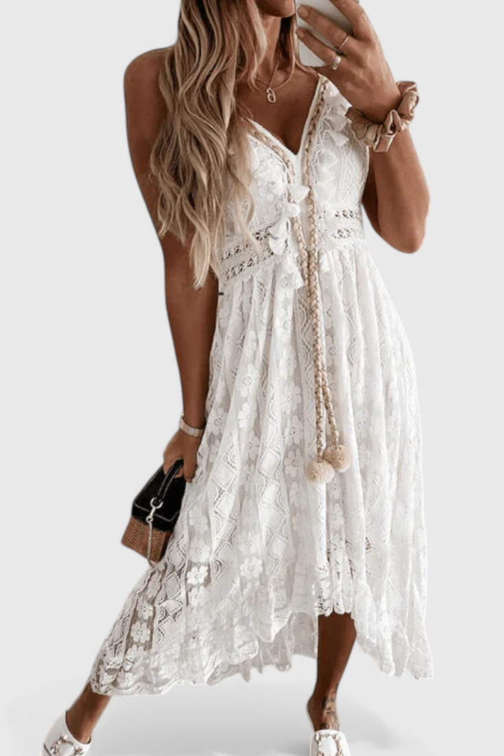 Jonna Lace Boho Maxi Dress