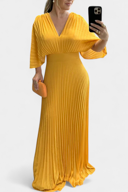 Odele Elegant and Flowing Pleated Dress