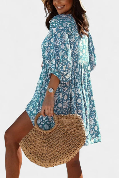 Daniela Mini Boho Floral Dress