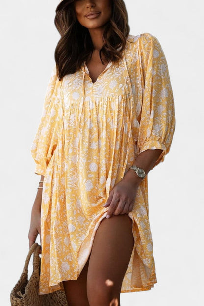 Daniela Mini Boho Floral Dress