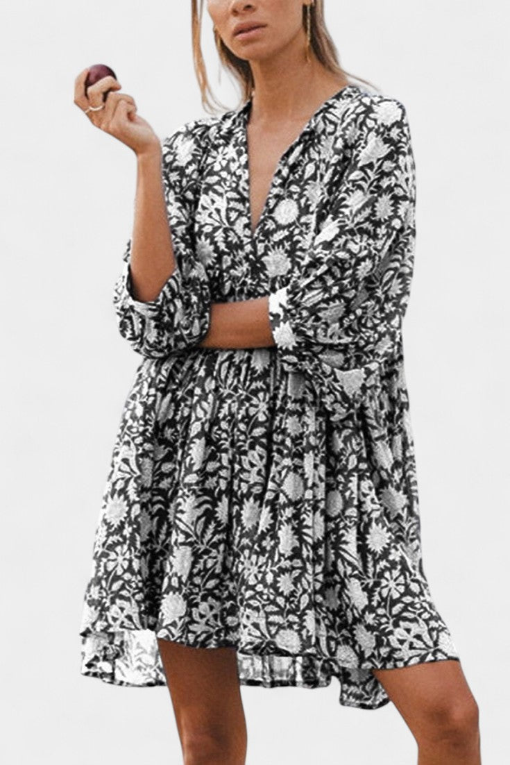Daniela Mini Boho Floral Dress