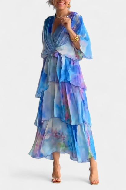 Carol Watercolor Floral Maxi Dress