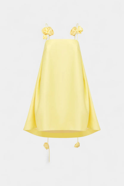 Hedda Mini Dress with Pink Detail and Spaghetti Straps