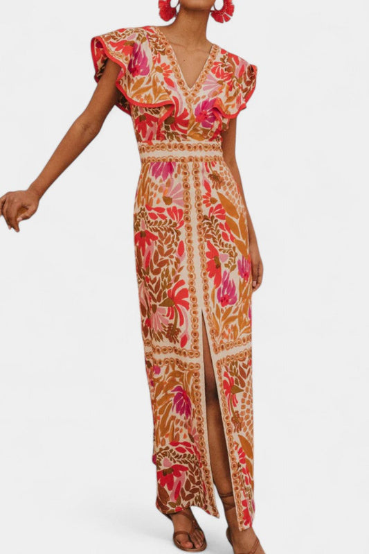 Vibrant Floral Maxi Dress by Suzanne